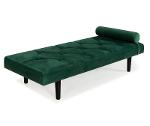 Daybed Melvin in darkgreen with black legs, 185x75x40 cm