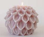 Dahlia candle - cream (large)