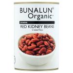 BUNALUN ORGANIC COOKING RED KIDNEY BEANS IN SALTED WATER 400G