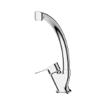 Single-lever sink mixer with movable spout