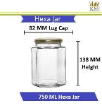 Hexa Jar Glass