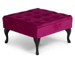 Footstool Megan in cerise, 70x70x44 cm