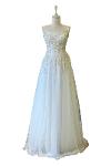 Leaf Pattern Maxi Length Wedding Dress