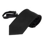 Elastic safety tie, pre-tied satin finish, 51x7cm, black