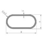 Flat Sided Oval