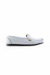 Rok women's loafer shoes with white V accessories