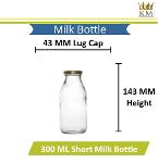 Short Glass Milk Bottle