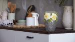 Handpainted Glass Vase for Flowers | Painted Art Glass Oval Vase | Gift for her