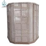 Haobo Stone 72 Niche Hexagonal Shape Cemetery Columbarium With Columns