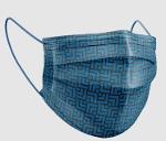 Medizer Mouds Series Meltblown Navy Blue Cube Patterned Disposable Mask