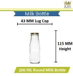 Round Glass Milk Bottle