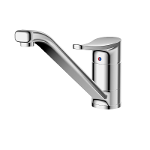 Single-lever sink mixer with movable spout