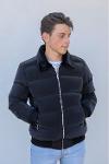 Men's Faux Fur Collar Puffer Jacket, Lighweight, Water-Resis