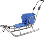 Producer Sled with push bar, footrests and mattress silver