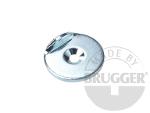 Metal disc with bore and counter bore, stop edge 90°