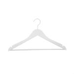 Pack 50 wooden hangers white color with bar