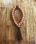 Buddhist Mala Bracelet 27 Orange Howlite