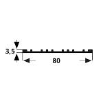 Aluminium butt connector, EN AW-6060, mill-finish, T4