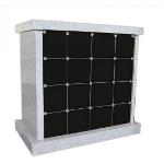 Haobo Stone 12 Niches Columbarium Grey Granite Columbarium For Cemetery