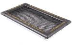 Ventilation fireplace grille EXCLUSIVE 16x32cm graphite / brass-patina