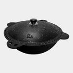 Cast iron cauldron with a lid, 8 liters