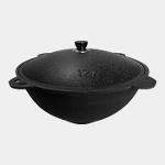 Cast iron cauldron with a lid, 12 liters