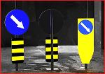 Traffic signs with interior lighting