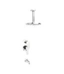 Two outlets round concealed shower set | lav008