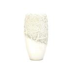 Handpainted Glass Vase for Flowers | Painted Art Glass Oval Vase |Wedding Design