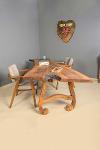 Solid walnut wood table made from one piece