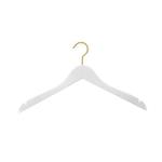 50 white hangers with gold hook