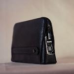 Small Leather Bag With Fingerprint Lock