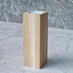 Oak tealight candle holder 50x50x150mm