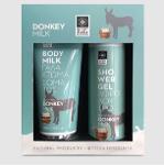 Shower gel and body lotion gift set Donkey milk – 2 pieces