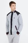 Zippered men tracksuit set - grey