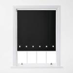 Square Eyelet Roller Blind 6ft - Black