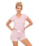 Women's pajamas with lace - Simply 1/2 pink