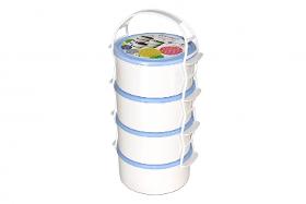 Plastic lunch box set 4x1,5 l