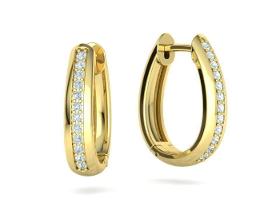  Diamond Hoop Earrings 