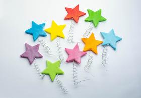 Set Of Confectionery Decorations Holiday Stars Of 9 Pieces (16 Unitary