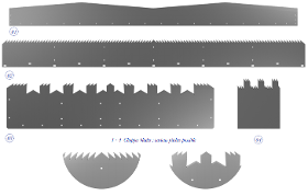 GLASS WOOL TRANSVERSAL CUTTING : CHOPPER BLADES