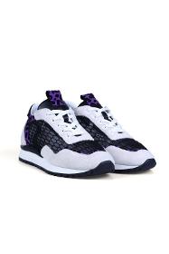 Black and White Suede Mesh Women's Sports Shoes