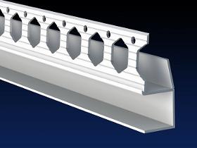 Renderplas PVC shadow gap 'U' profile