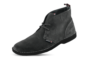 Male shoes of "Clarks" type of grey chamois leather