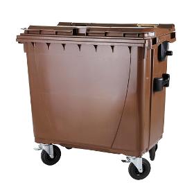 Plastic container 660 flatid brown