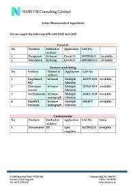 Active Pharmaceutical Ingredient