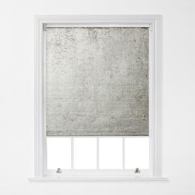 Crushed Velvet Roller Blind 2ft - Silver