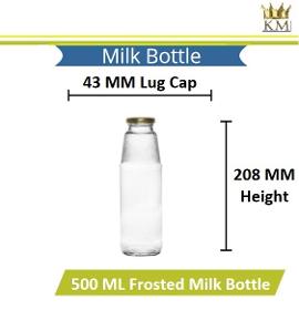 Frosted Glass Milk Bottle