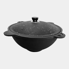 Cast iron cauldron with a lid, 6 liters