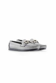 Rok women's loafer shoes with gray DD accessories